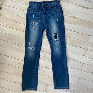 Aeropostale/Size 8/High Waisted Skinny Distressed Jeans/Blue